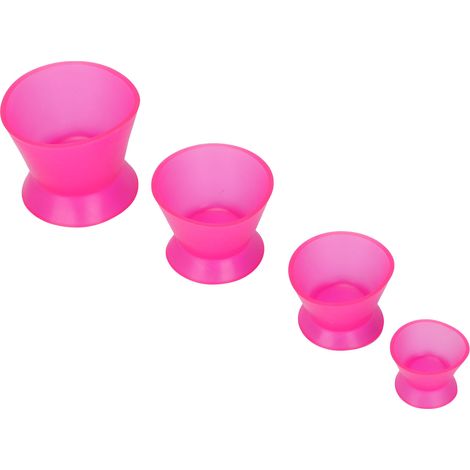 Ensemble de 4 Bols en Silicone Réutilisables pour Masque Visage, Art Dentaire et Peinture Créative (1/5)