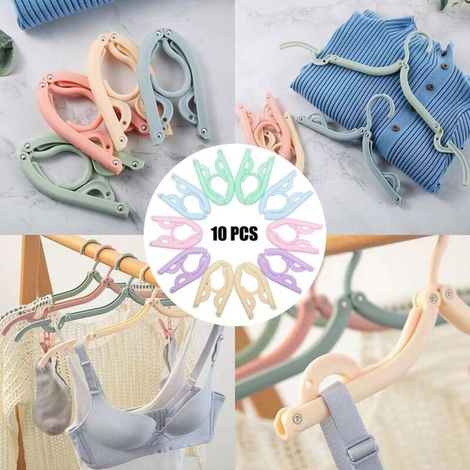 Lot de 10 cintres de voyage – Cintres pliables et portables, accessoire de voyage