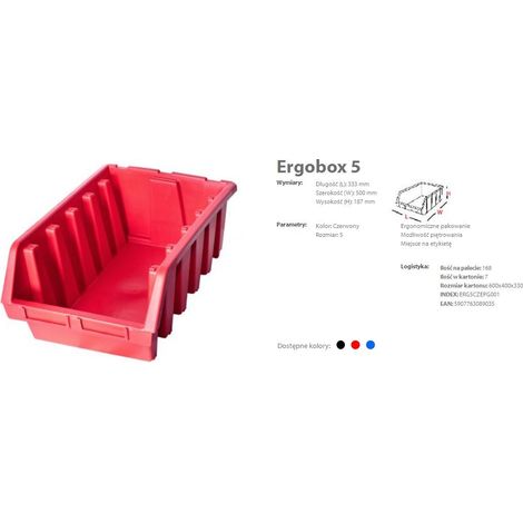 Aufbewahrungsbox – Ergobox 5  Rot