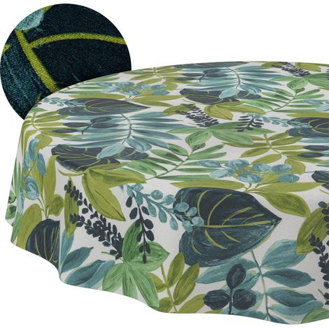 Nappe enduite Tropical Ronde Ø 140 cm intérieur/extérieur (1/5)