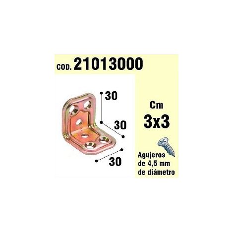 Angolo di supporto in legno 30 x 30 x 30 mm.