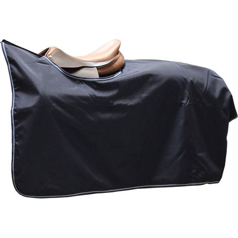 Housse imperméable avec taie d'oreiller en polaire bleue