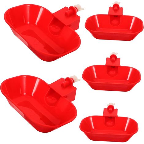 Lot De 5 Abreuvoirs Automatiques pour Poules Canards Et Oies Abreuvoir À Eau en Polypropylène Anti-Fuite pour Élevage De Volailles 5 Pièces 5.91 X 5.71 X 1.57 in (1/5)