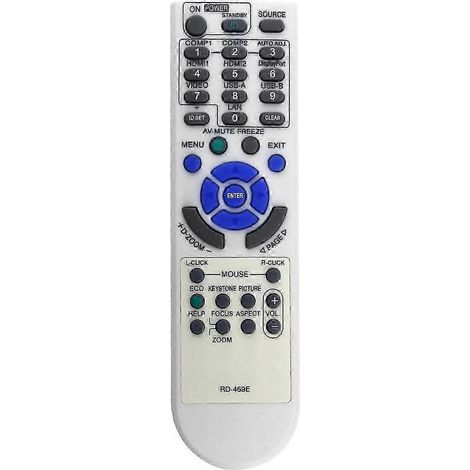 Commande à distance de remplacement RD-469E pour projecteurs NEC VE303X, NP-UM361X et NP-V302X, VE303, V302X, V332W, V302H, NP-V332W (1/5)