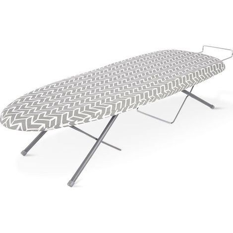Planche à repasser de table - Vilde - 77x31x18 cm - Pliable - Housse coton - Support fer intégré (1/5)