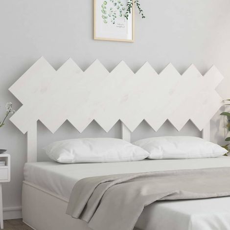 vidaXL Cabecero de cama madera maciza de pino blanco 159,5x3x80,5 cm (1/5)