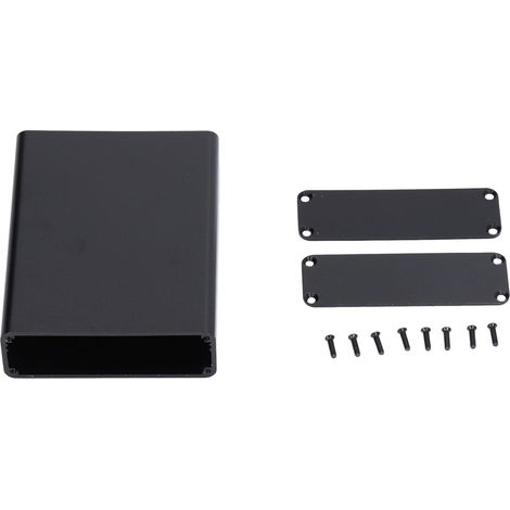 Boîte de jonction étanche en aluminium noir pour installations électriques extérieures (1/5)