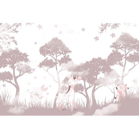 Papier peint panoramique Enfants - Animaux - 260 cm x 173 cm (1/2)