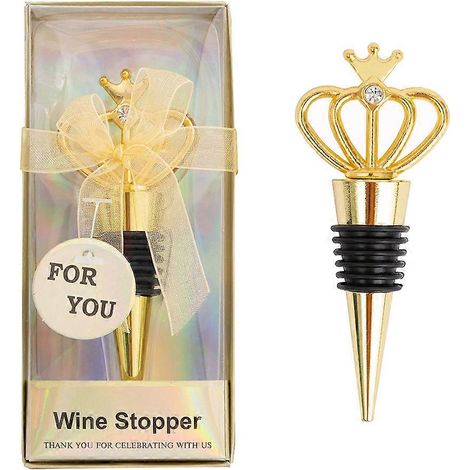 Geschenk für Hochzeitsgäste: Flaschenverschlüsse aus Kronenlegierung (Gold)-10x4cm-Golden (1/2)