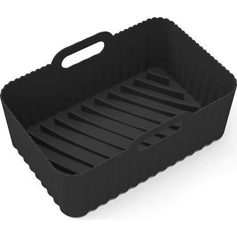 Silikon-Heißluftfritteusen-Topf, wiederverwendbare Silikoneinsätze in Zoll, ölbeständig für Heißluftfritteusen-Körbe, Heißluftfritteuse, Silikon-Backtopf