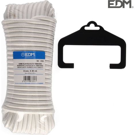 Matassa per elettroerosione, 20 m, gomma elastica bianca ad alta tenuta, calibro 8 mm