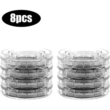 Ensemble de 8 butées de pieds de meubles multi-fentes en plastique antidérapant pour lit, table et bureau (transparent) (1/5)