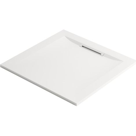 Receveur de douche antidérapant 80 x 80 JACOB DELAFON Flight Pure carré blanc (1/5)