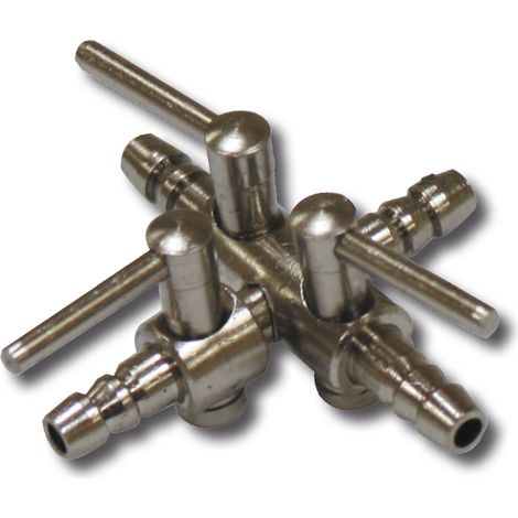 Amtra Metall-Lufthahn 3-Wege 4/6mm