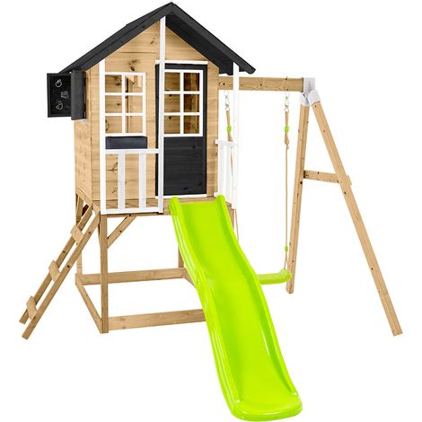 Zwerkules Holli 2  Maison sur pilotis pour enfants avec toboggan