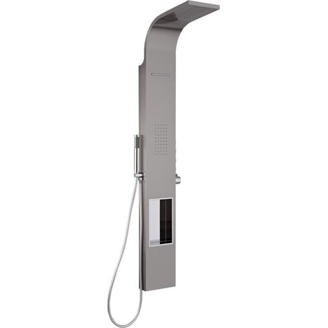 Milano Vista Shower Tower Panel with Rainfall Shower Head Hand Shower Handset Body Jet and Waterblade Function – Chrome (1/6)