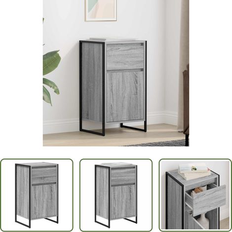 Holzwerkstoff - Sideboard Graues Sonoma 43 x 36 x 75,5 cm Holzwerkstoff (1/5)