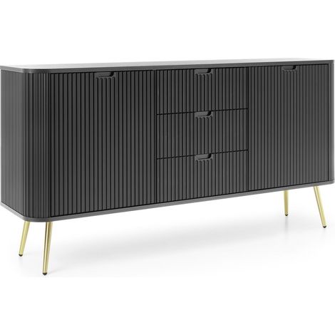 Cassettiera Nero, Piedi: Oro, 168 x 87 x 39 cm (1/4)