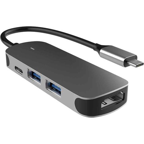 Adaptateur Multiport Type C - Hub USB-C vers HDMI 4K - Convertisseur UHD - Pour Ordinateur Portable et Tablette - 1 Pièce (1/5)