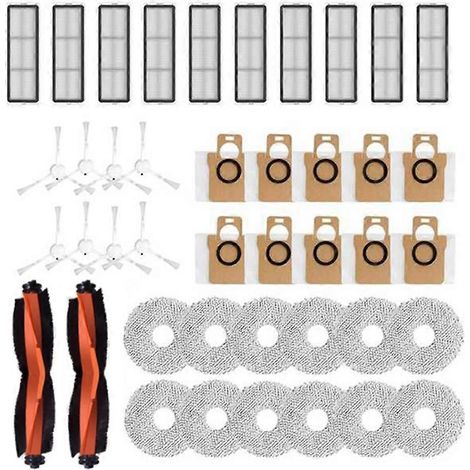 Filtre pour aspirateur brosse pour aspirateur Filtre de brosse pour aspirateur filtre de X20+/X20Plus Robot Aspirateur Accessoires Roller Side Brosse Filtre Serpillière Cloth Dust Bags Repl (1/5)