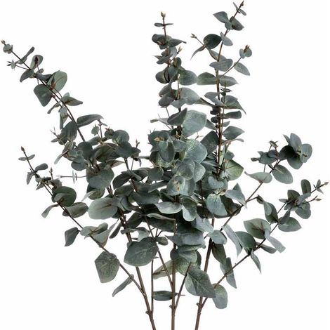 Variegated Eucalyptus Artificial Plant - Fabric/Plastic - L27 x W15 x H98 cm - Green