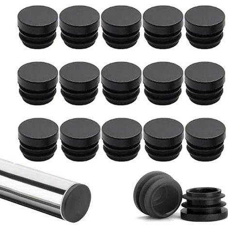 Lot de 40 bouchons en plastique pour pieds de chaise, tube rond en plastique de 19 mm, protecteur de pieds de chaise, convient pour les bouchons de tube de protection, les bouchons d'étanchéi (1/4)