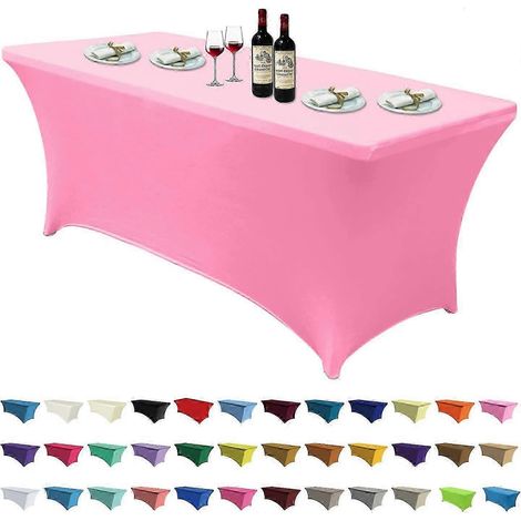 Dessus de table en spandex pour tables de 120 cm, housse en polyester ajustée