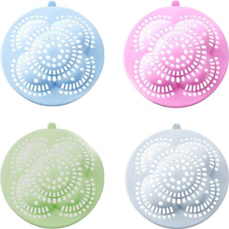 Filtre de douche pour lavabo de cuisine ou de salle de bain, filtre en silicone avec ventouses antidérapantes, couvercle de bonde de baignoire avec a