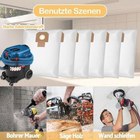 Sacs Aspirateur - Compatible Bosch GAS35 - Référence 2607432037 - Filtration Haute Efficacité - Lot de 10 (1/4)