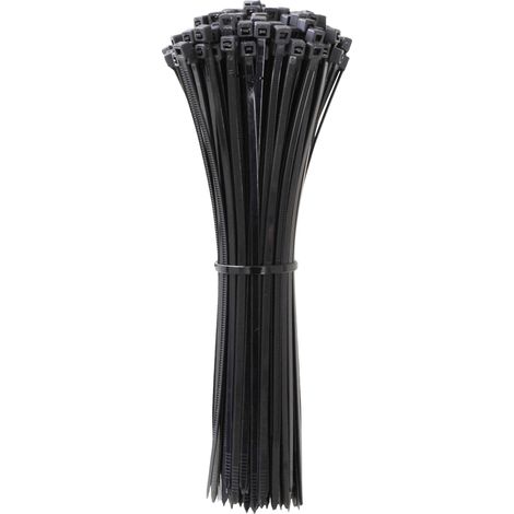 Quadrios 24CA366 24CA366 Serre-câble 250 mm 4.6 mm noir stabilisé aux UV 100 pc(s)