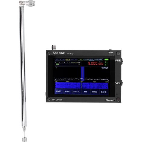 Récepteur SDR sans fil radio DSP écran tactile 3,5 pouces, antenne ultra-mince enregistrée 50 kHz-2 GHz, réception large bande (1/5)