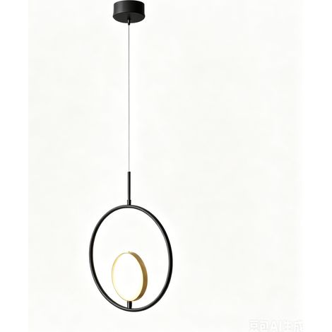 Plafonnier circulaire artistique luxe 2700K aluminium silicone, éclairage chaleureux pour chevet salon