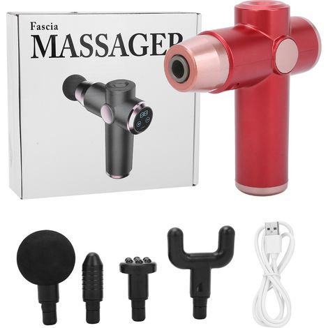 Mini pistolet de massage électrique, pistolet de massage des fascias, appareil de relaxation musculaire, masseur vibrant pour les méridiens et la nuque, équipement de fitness (1/5)