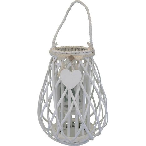 GEORGIE - lanterna in vimini tondo 16 x 46 cm