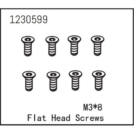 Flat Head Screw M3x8