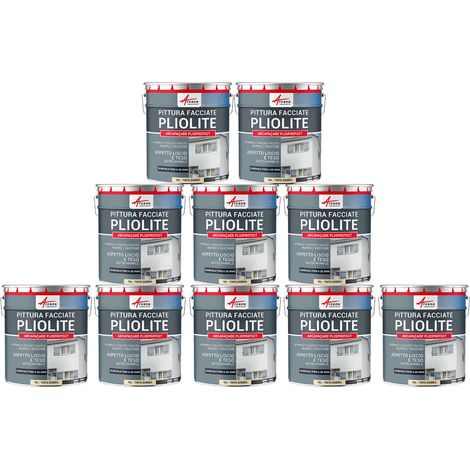 Pittura alla pliolite : per facciate e stucco - ARCAFAÇADE PLIOPROTECT - 10 x 10 L Tono Sabbia - RAL 085 90 20 - ARCANE INDUSTRIES