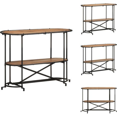 Table console 110x42x76 cm bois massif d'acacia - Table Console - Tables Console - Bout De Canapé - Table De Couloir (1/5)