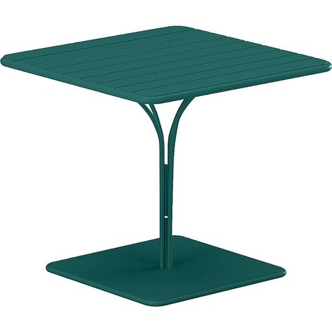 Tavolo da giardino L.80 cm in metallo - Blu anatra - MIRMANDE di MYLIA (1/5)