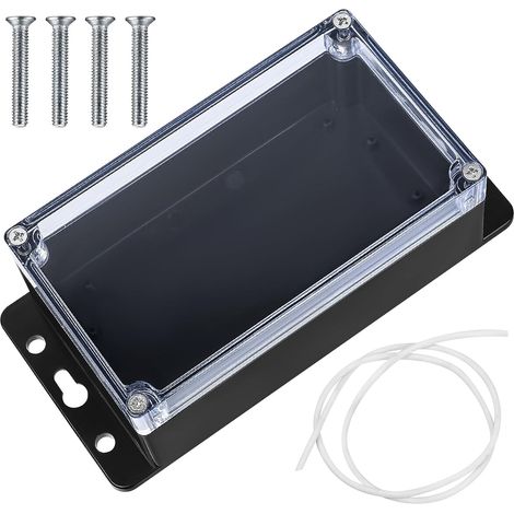 Boite de Derivation Etanche IP65 Electrique Exterieur, Boîte de Jonction Connecteurs, Boitier Plastique Electronique Extérieur (Noir transparent 15,8X9X6,4CM) (1/5)