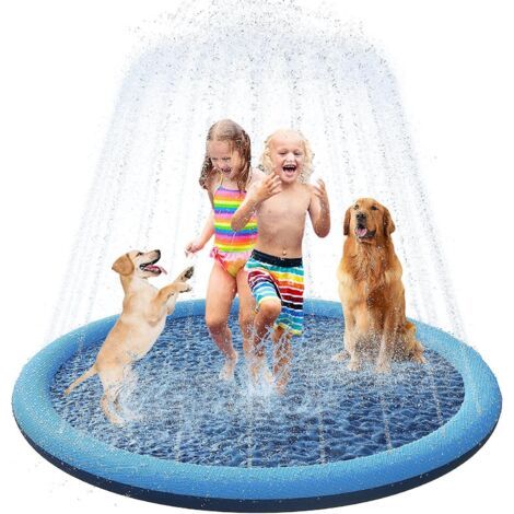 Piscine portable et pliable pour chien avec tapis de douche et fond antidérapant, grande piscine en PVC de 150 m³ (1/5)