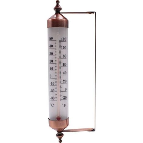 Thermometre Exterieur - Acier Inoxydable - Echelle Celsius Et Fahrenheit - Pour Terrasse Jardin Maison Bureau - 1 Unite (1/5)
