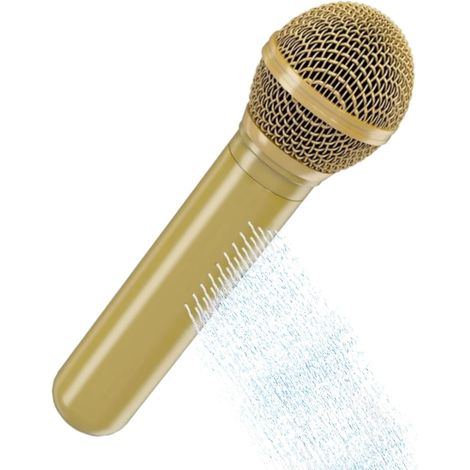 Pommeau De Douche Microphone Accessoire de Douche Design Rétro Microphone Haute Pression Pour Pommeau De Douche Main Pour , Salle De Bains, Camping-Car, Spa, (1/5)