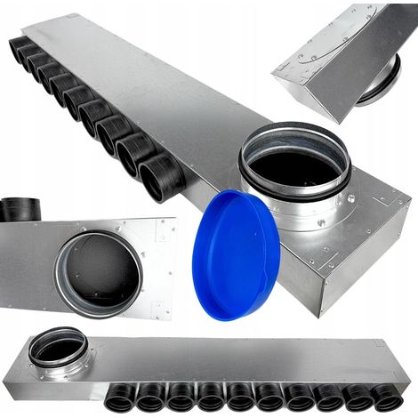 Boîte de distribution de ventilation FI 160 pour tuyau 10X FI 75 (1/5)