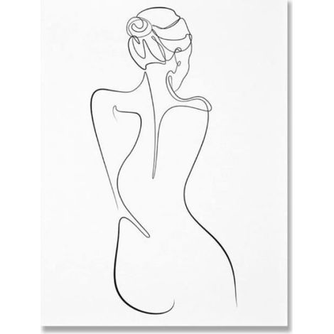 Sexy Lady Body Line Murale Art Toile tableau Peinture Femme Yoga Affiche Abstraite Dessin Au Trait Imprimer Moderne Tableaux (1/4)