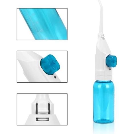(Blau) Munddusche zur Zahnreinigung – Einfache Anwendung – Tragbar – Sicher (1/4)