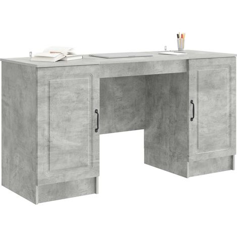 Maison Exclusive - Schreibtisch mit Tür Betongrau 142,5 x 50 x 75