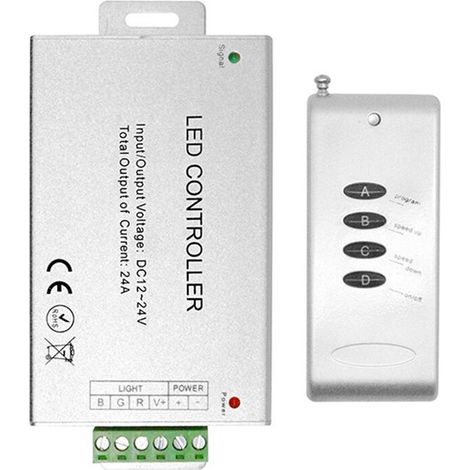 12-A-LED-Controller, 4-Tasten-RGB-Controller, drahtloses RF-Modul, Dimmersystem für RGB-Lichtleisten, DC 12–24 V