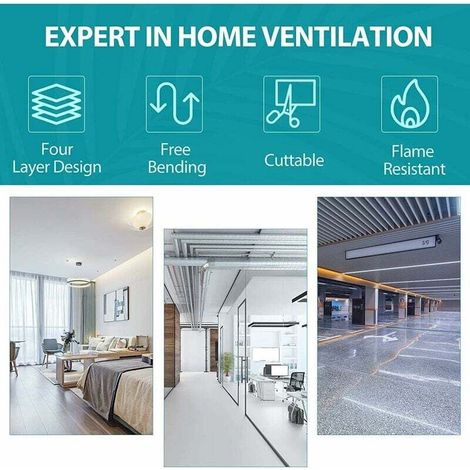 Tuyau d'évacuation flexible 150mm en aluminium PVC 6m – Tube de ventilation silencieux pour extracteurs d'air et climatisation – Résistant à 150°C - 150mm6m (1/3)