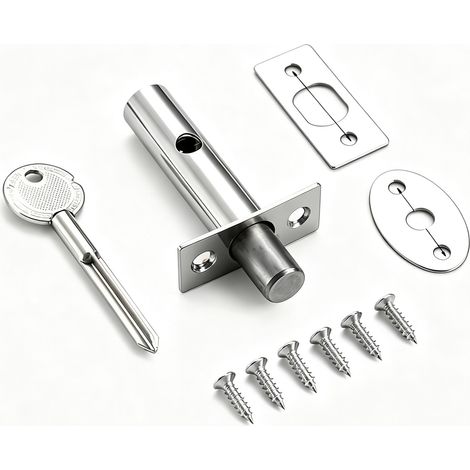 Latch Pour Porte Encastrée - 60 mm - Entraxe 33 mm - Margelle 30 mm - Pour Portes Intérieures - 2 Pièces (1/5)