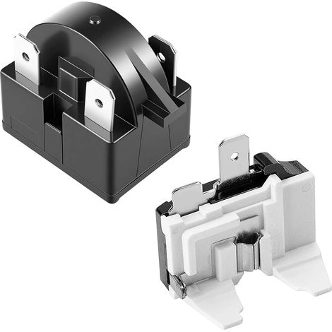 Relais de démarrage de réfrigérateur à 3 broches 4,7 Ω et protection Contre les surcharges de réfrigérateur 6750C-0005P 1/2 HP Compatible avec le compresseur, QP2-4.7 PTC (1/5)